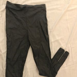 Stretch Black Faux Leather leggings